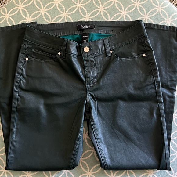 White House Black Market Denim - White House Black Market Coated Jeans in green 4P